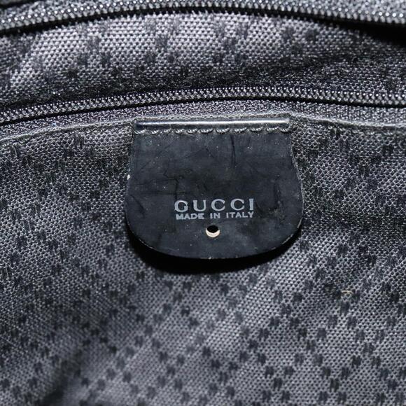 GUCCI Bamboo Hand Bag Canvas Black Silver 002 2058 0439 5 - Picture 14 of 16